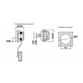 Conector USB a Pin Panel Pasante IP67