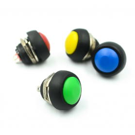 Pack 5 Unidades - Boton Pulsador momentaneo 12mm SPST corto