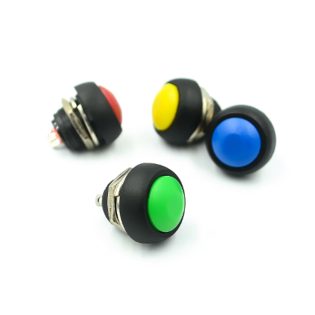 Pack 5 Unidades - Boton Pulsador momentaneo 12mm SPST corto