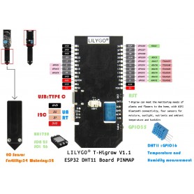 TTGO T-Higrow ESP32 Humedad de suelo y ambiental.