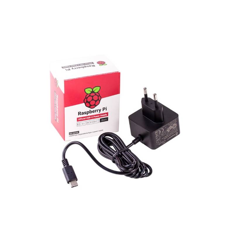 Fuente poder Raspberry Pi Usb C Original color Negro