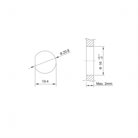 Conector RJ45 IP68 Panel Pasante