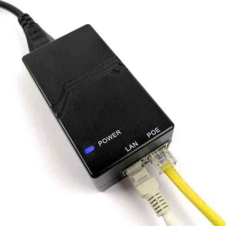 Fuente poder PoE inyector Gigabit para Raspberry