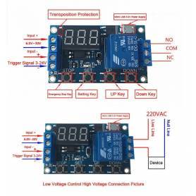 Rele temporizador  ajustable 6-30V