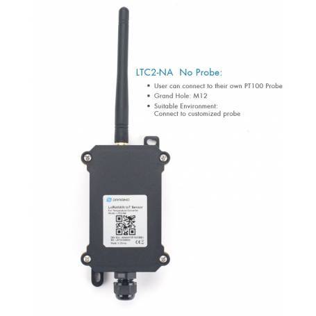 Sensor de temperatura industrial LoRaWAN Sin Sonda – Dragino LTC2-NA
