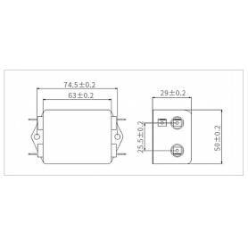 Filtro de linea EMI/EMC CW4L2-3A-T