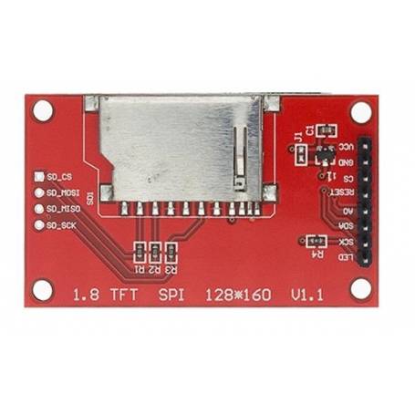 Pantalla LCD SPI 1.8" ST7735S IPS 128x160px SD