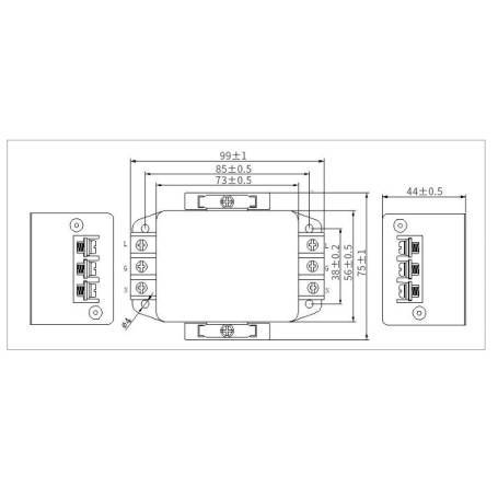 Filtro de linea EMI/EMC CW4-20A-RD con soporte lateral