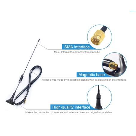 Antena 3.5dBi 915Mhz SMA base magnetica LoRa LoRaWAN TX915-XPL-100