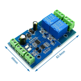 Modulo rele de 2 canales RS485/TTL de 7-24V