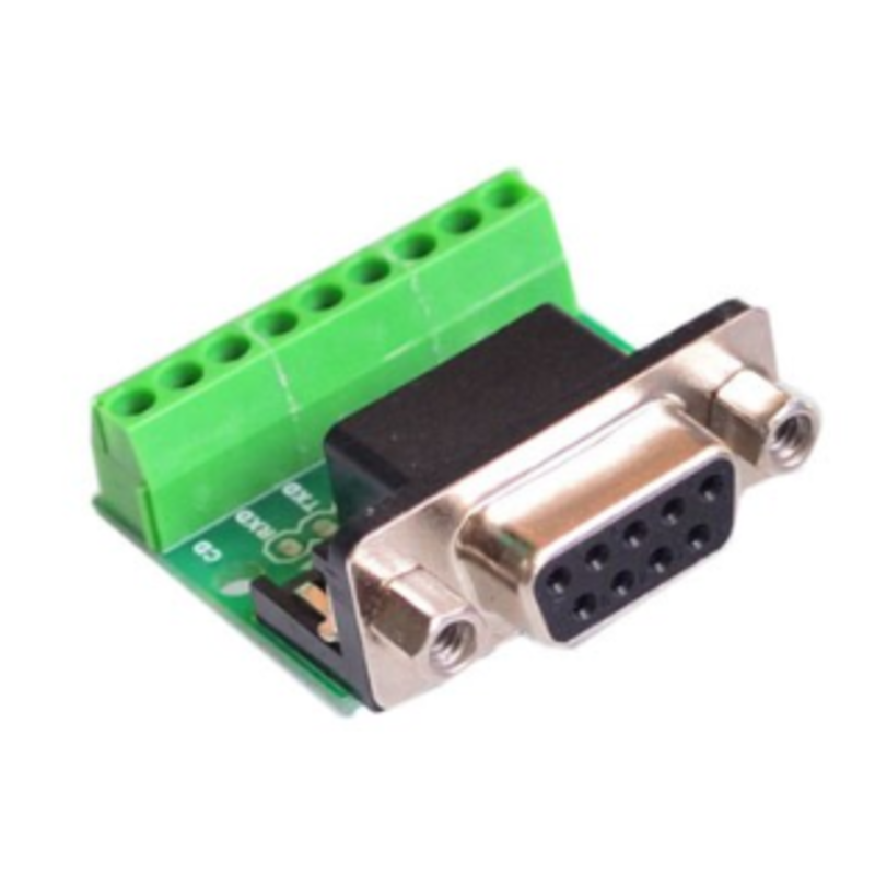 Conector DB9 Hembra conversor RS232  RS485 a bornera