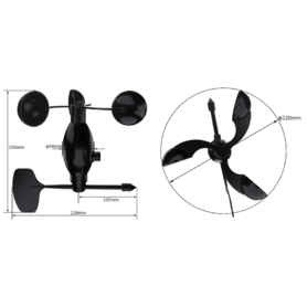 Veleta y anemómetro WSS-02 RS485