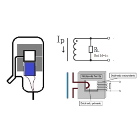 Transformador sensor de corriente alterna 30A