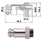 Conector GX16 de aviacion 2P