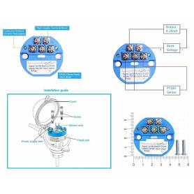 Transmisor de Temperatura RTD  PT100 4-20mA, -50 a 200°C