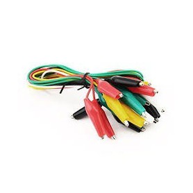 Pack Cable Caiman / Alligator Clips 10 Piezas