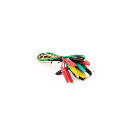 Pack Cable Caiman / Alligator Clips 10 Piezas