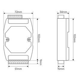 Modulo Adquisicion I/O  4AI 4AO 4-20ma Modbus RS485 TCP/IP - EBYTE