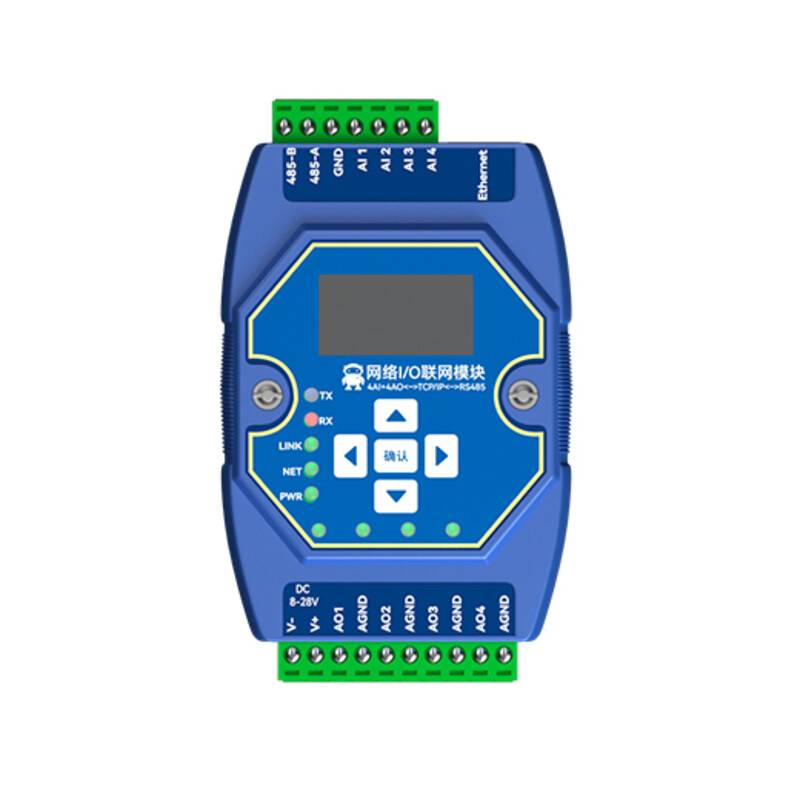 Modulo Adquisicion I/O  4AI 4AO 4-20ma Modbus RS485 TCP/IP