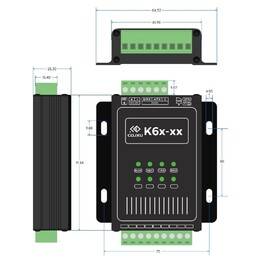 Botonera remota 4DI a 4DO via LoRa K61-DL20 - Ebyte