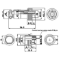 Conector de aviacion GX12  5P