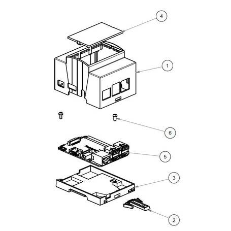 Carcasa para Raspberry Pi 4 para Carril Din