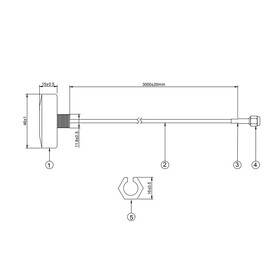 Antena panel pasante exterior domo SMA 915Mhz Lora LoRaWan