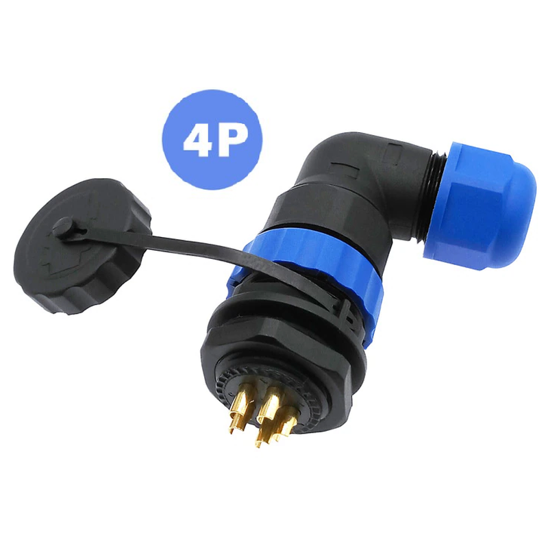 Conector IP68 ZP20 90° 4P