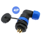 Conector IP68 ZP20 90° 4P