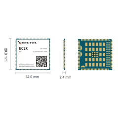 EC25-AUX Modem 4G GPS formato SMD soldar