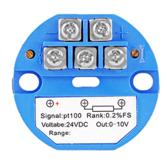 Transmisor de Temperatura RTD  PT100 0-5V -20° a 150°C