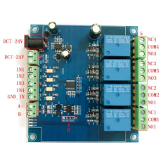 Modulo rele de 4 canales RS485/TTL de 7-24V