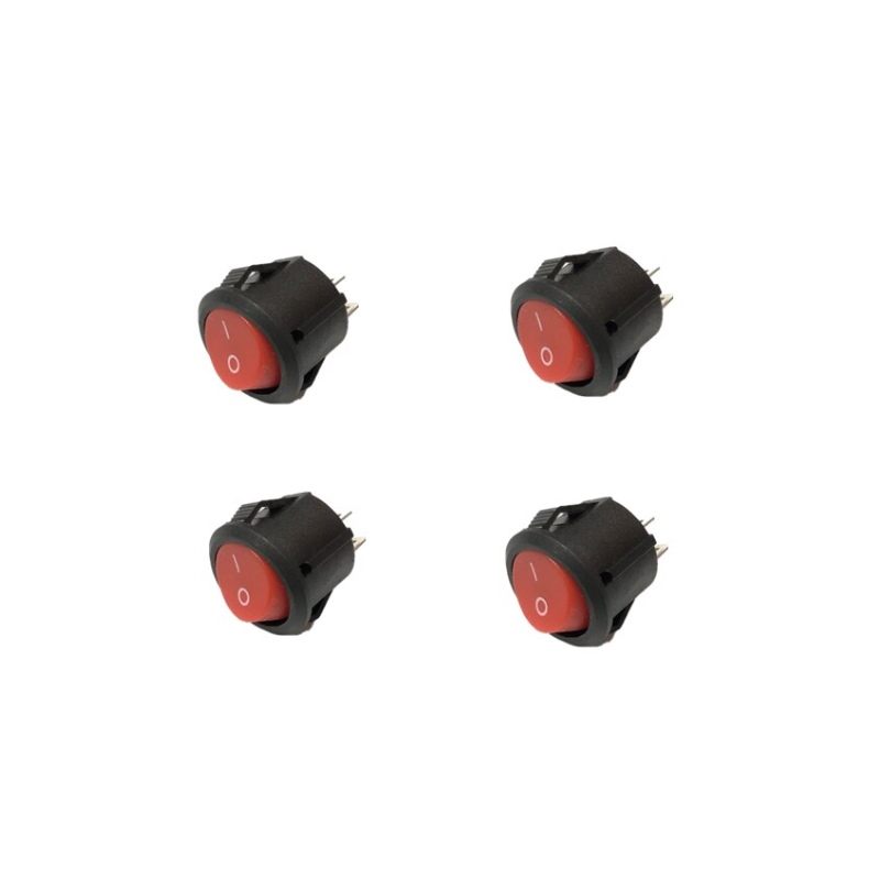 Interruptor Switch Redondo KCD11 color rojo