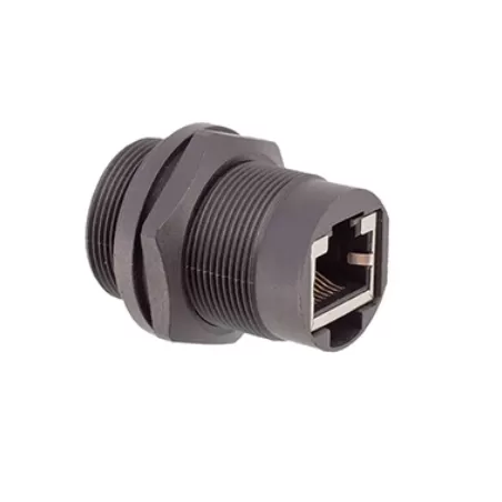 Conector RJ45 IP67 Panel Pasante tuerca trasera