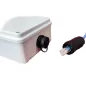 Conector RJ45 IP67 Panel Pasante tuerca trasera con volante Conector RJ45 IP67 Panel Pasante tuerca trasera con volante