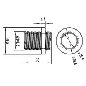 Conector RJ45 IP67 Panel Pasante con prensa estopa para cable