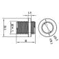 Conector RJ45 IP67 Panel Pasante con prensa estopa para cable