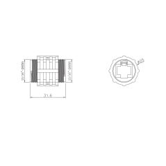 Union Conector RJ45 volante