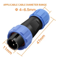 Conector IP68 SP13 2 Pin