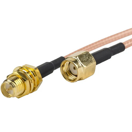 Extensión de cable coaxial RP-SMA Hembra a RP-SMA Macho de 3m RG316