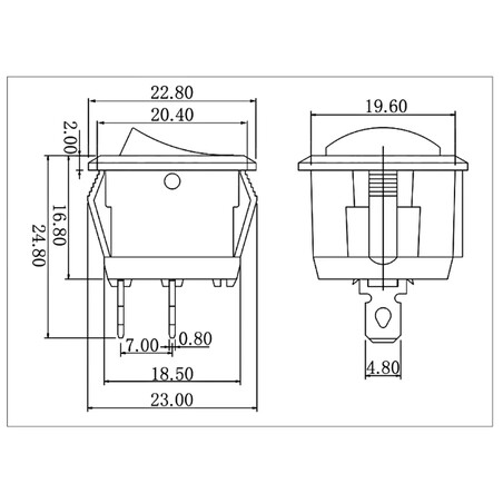 Interruptor Switch Redondo KCD1-105 color rojo