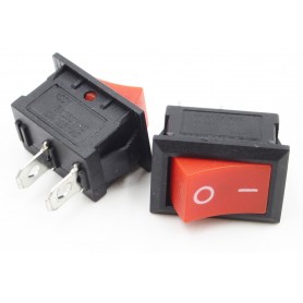 Interruptor switch ON-OFF 10A KDC1-101 Rojo y Negro