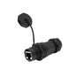 Conector RJ45 IP67 Panel Pasante tuerca trasera con volante Conector RJ45 IP67 Panel Pasante tuerca trasera con volante