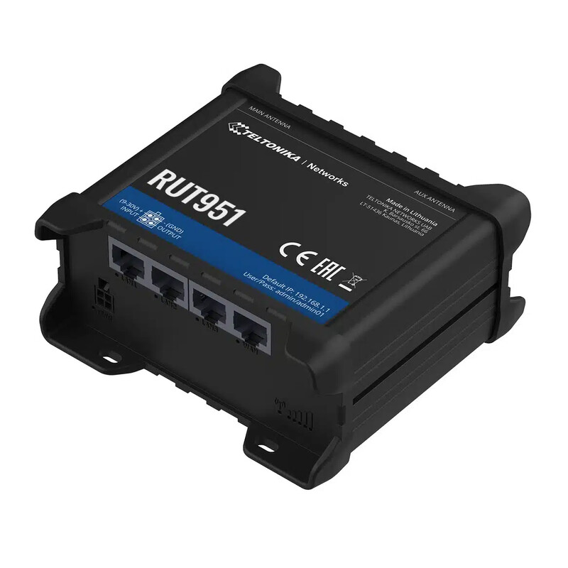 Router Celular Industrial 2G/3G/4G Cat4 – Teltonika RUT951 WiFi