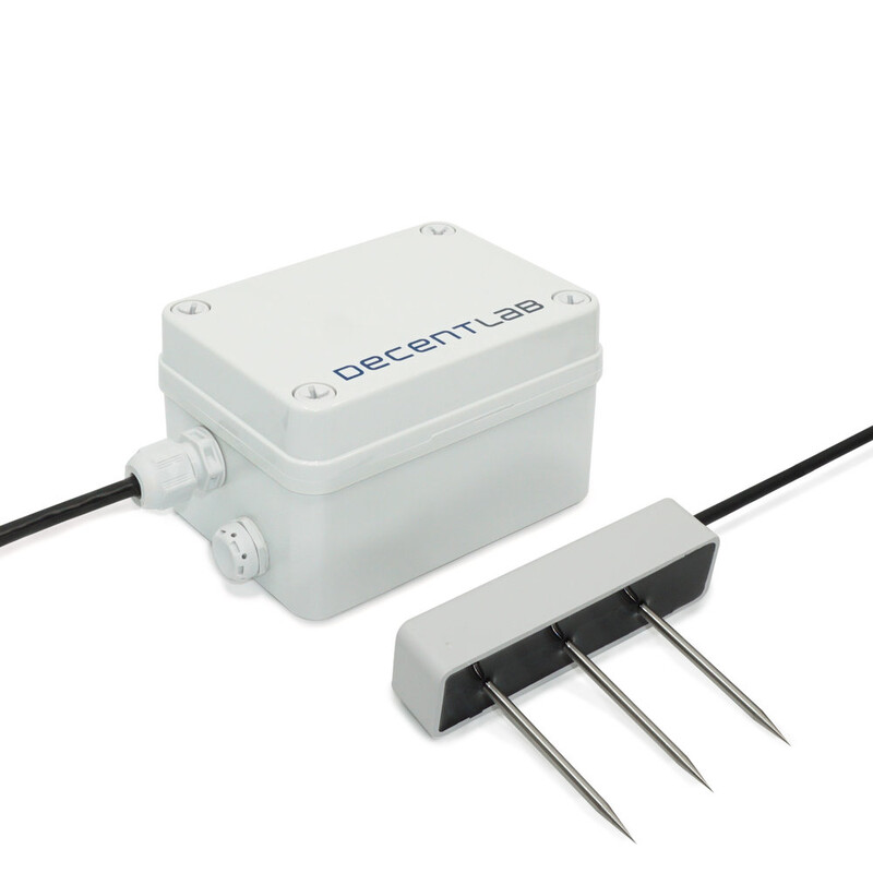 Sensor humedad del suelo,temperatura y  conductividad eléctrica LoRaWAN DL-TRS12 - Decentlab