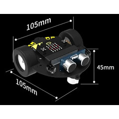 Tiny:bit robot de dos ruedas
