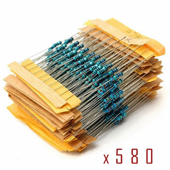 Pack 580 resistencias 29 valores 10Ω - 1MΩ