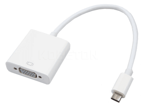 Adaptador USB tipo C a VGA para MacBook