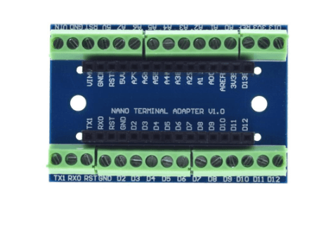 Adaptador a bornera para arduino nano