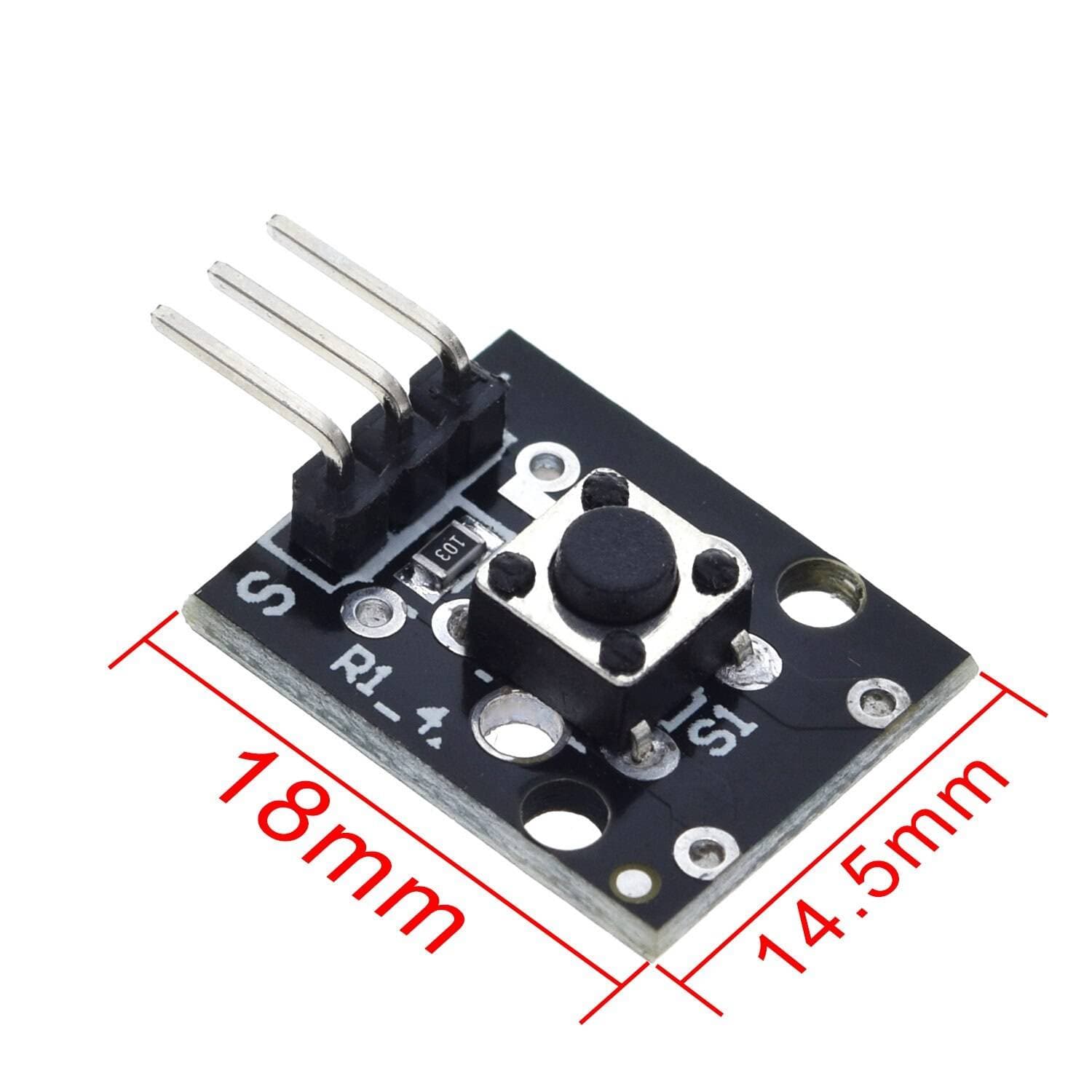 Placa Boton Pulsador 3 pines para protoboard